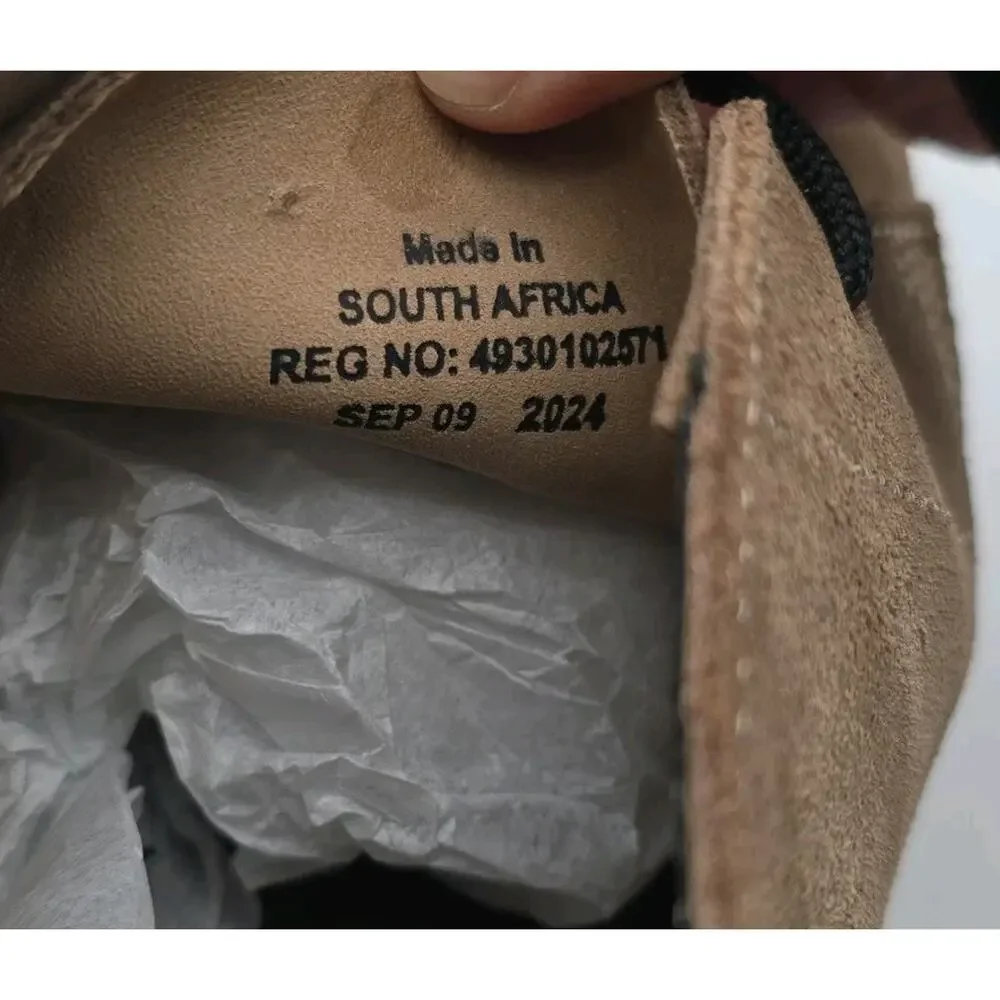 Veldskoen Shoes Mens 14 48 Tan Beige Brown Heritage Black Sole Low Chukka Safari